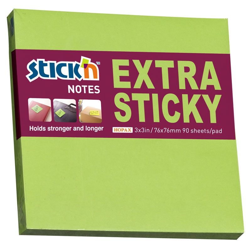 Post-it Super Sticky 76x76 mm grön