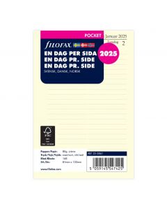 Dagbok Pocket 2025 Dag Per Sida Svensk/Dansk/Norsk