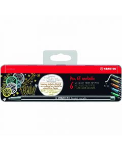 STABILO Pen 68 Metallic Metalletui 6 Pack