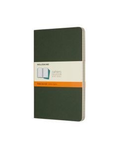 Cahier Journal Linjerad Large Grön 3-Pack