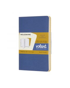 Volant Journal Linjerad Pocket Blå & Gul 2-Pack