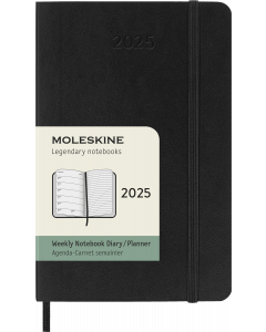 Classic Soft 12M Week Note Pocket Svart 2025