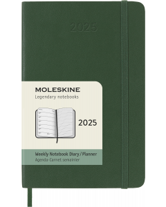 Classic Soft 12M Week Note Pocket Myrtle Green 2025