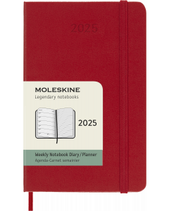 Classic Hard 12M Week Note Pocket Röd 2025