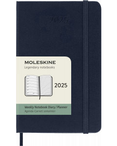 Classic Hard 12M Week Note Pocket Sapphire Blue 2025