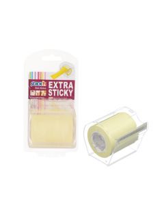 Notisrulle Extra Sticky 50x10mtr Gul Pastell